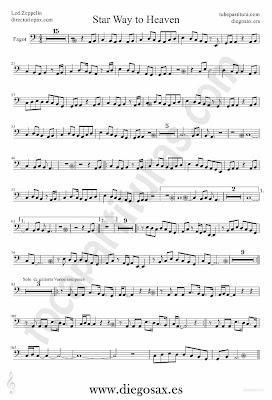 Tubescore Stairway to Heaven by Led Zeppelin sheet music for Bassoon