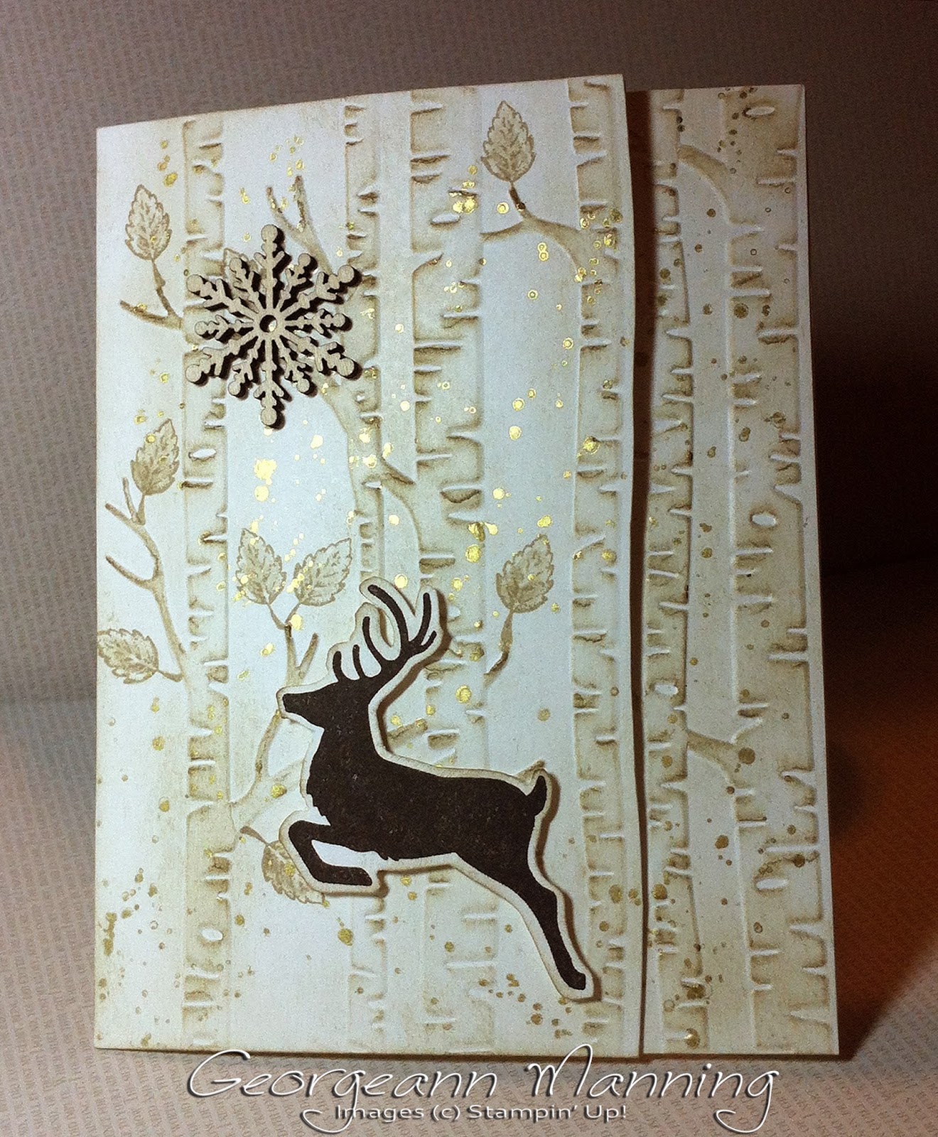 Stampin' Everything! Jolly Christmas Woodland Embossing Folder