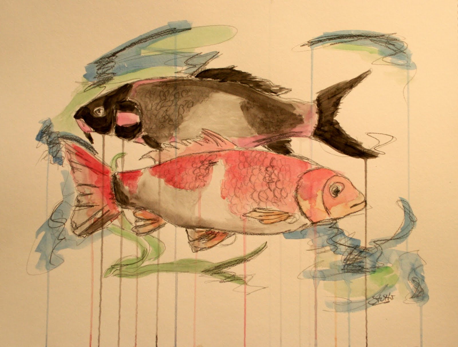 Graphite And Watercolor