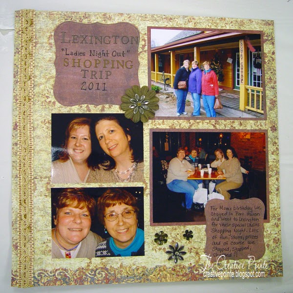 The Creative Pointe Scrapbook Layout Lexington and Lace