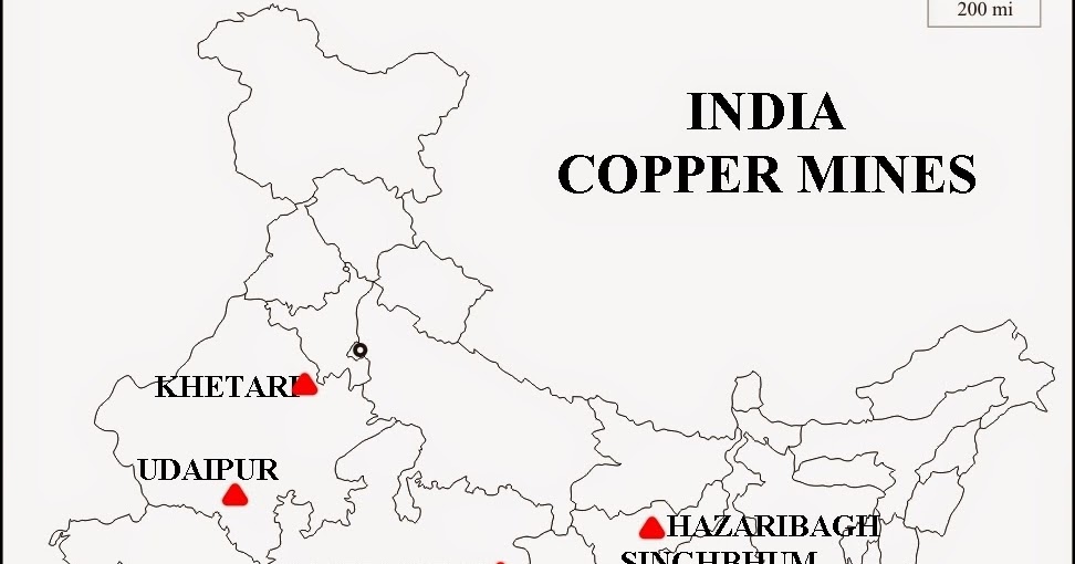 Geography and We MAP WORK COPPER MINES