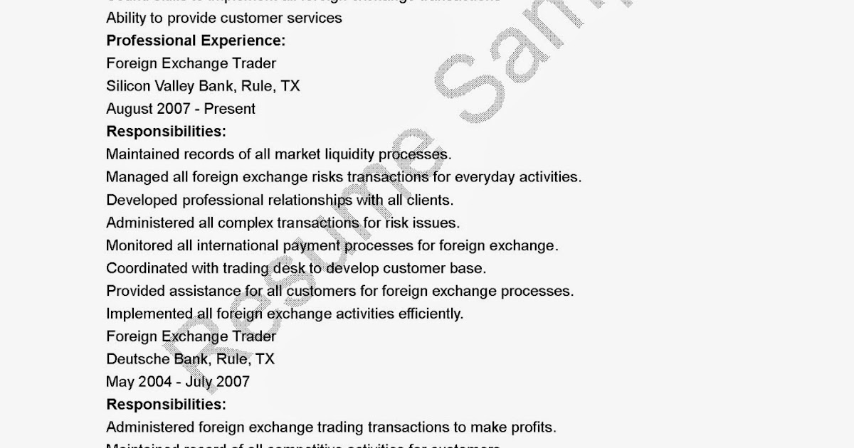 What is a foreign exchange trader