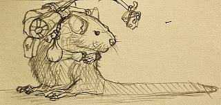 Initial concept of Lester the Rat