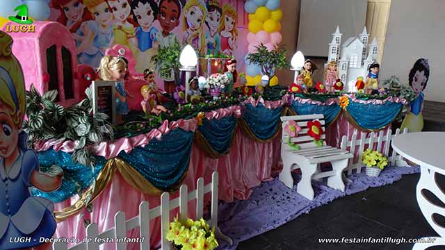 Decoração de festa de aniversário Princesas Baby Disney
