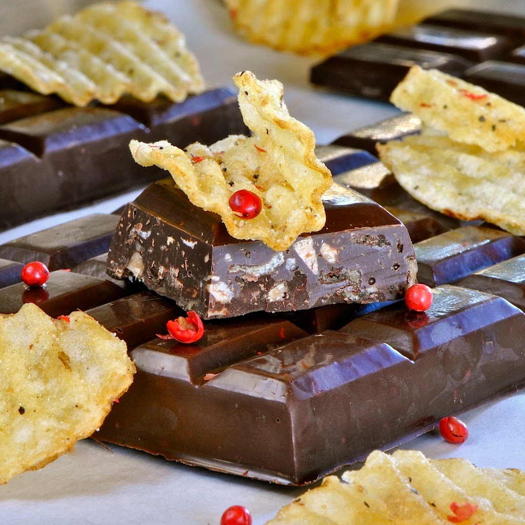 JULES FOOD... Pink Peppercorn Potato Chip Bar with Sea salt and Toffee