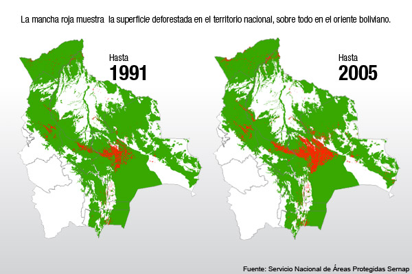 La NASA dice que la deforestación en Bolivia se incrementó en un 167% - Bolivia informa Deforestación en Bolivia