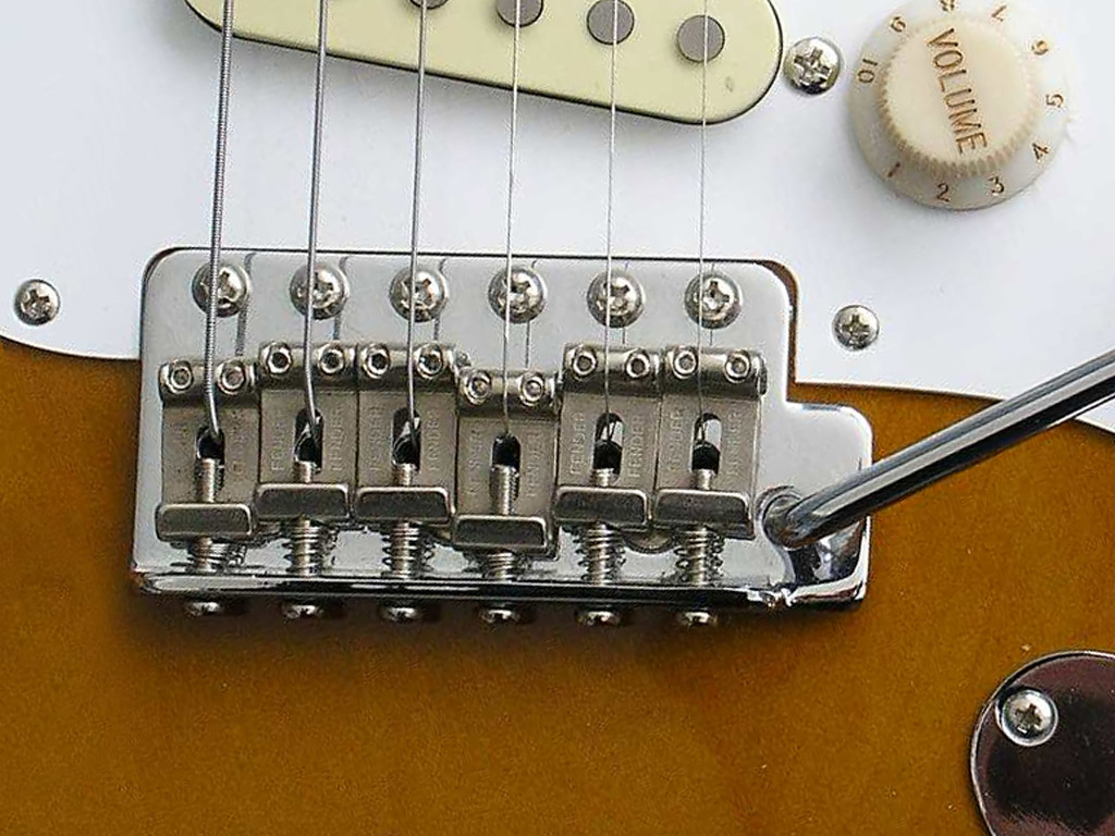 Fender Squier Strat Electric Guitar Bridge String Saddle Original Screw & Spring 