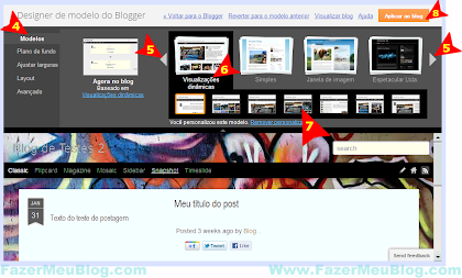 Alterar o blog para visualização dinâmica do blogger Trocar o blogspot para versão dinâmica do blogger ou retornar para o modelo padrão