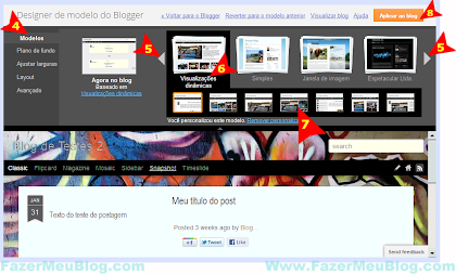 Trocar o blogspot para versão dinâmica do blogger ou retornar para o modelo padrão