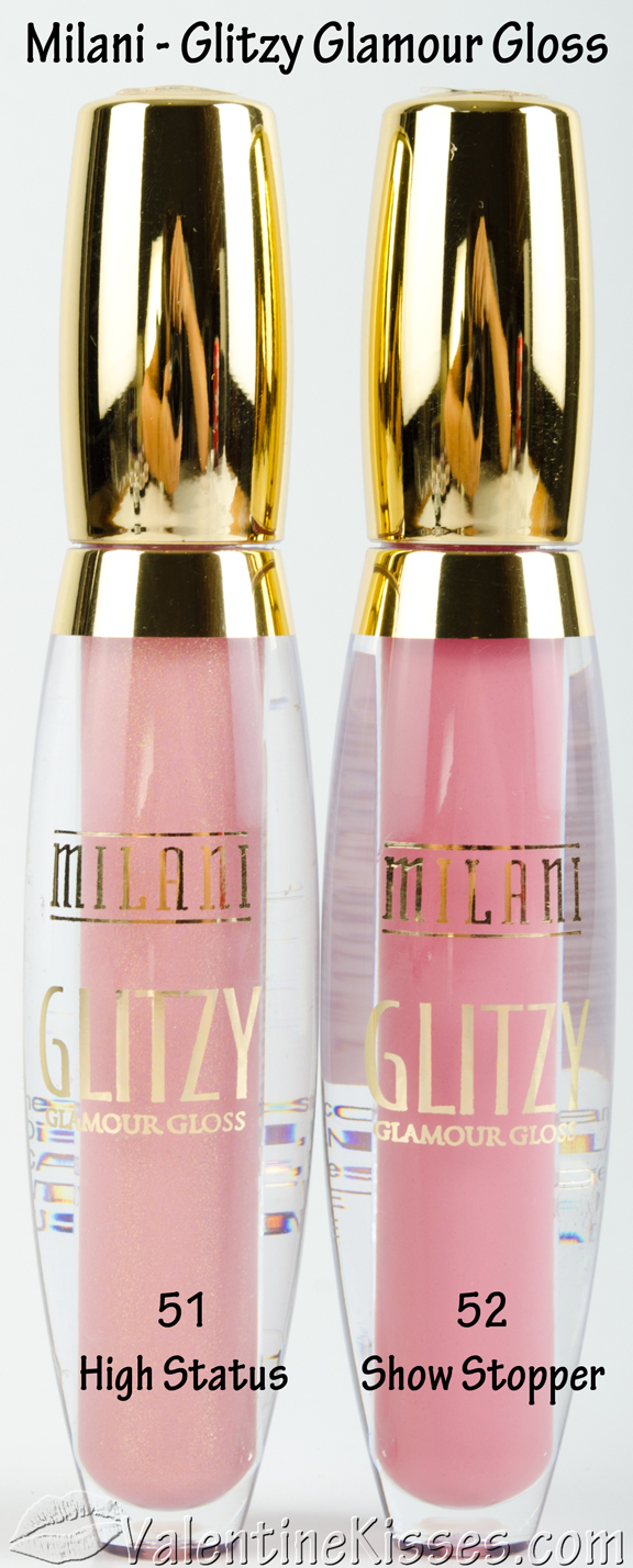 Valentine Kisses Milani Glitzy Glamour Gloss in High Status, Show