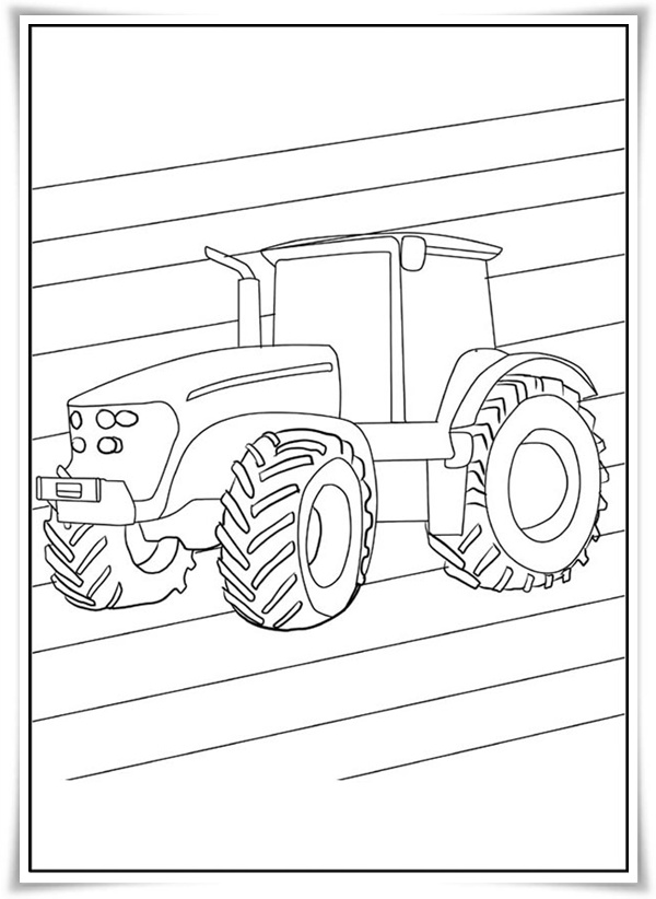 Ausmalbild Traktor Trecker kostenlose Malvorlagen - Ausmalbilder Trecker Kostenlos