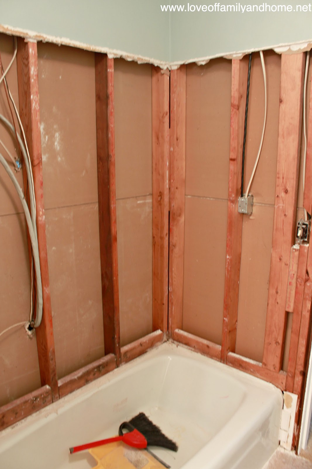 The Hallway Bathroom...Flooring & A Shower Demolition Love of Family