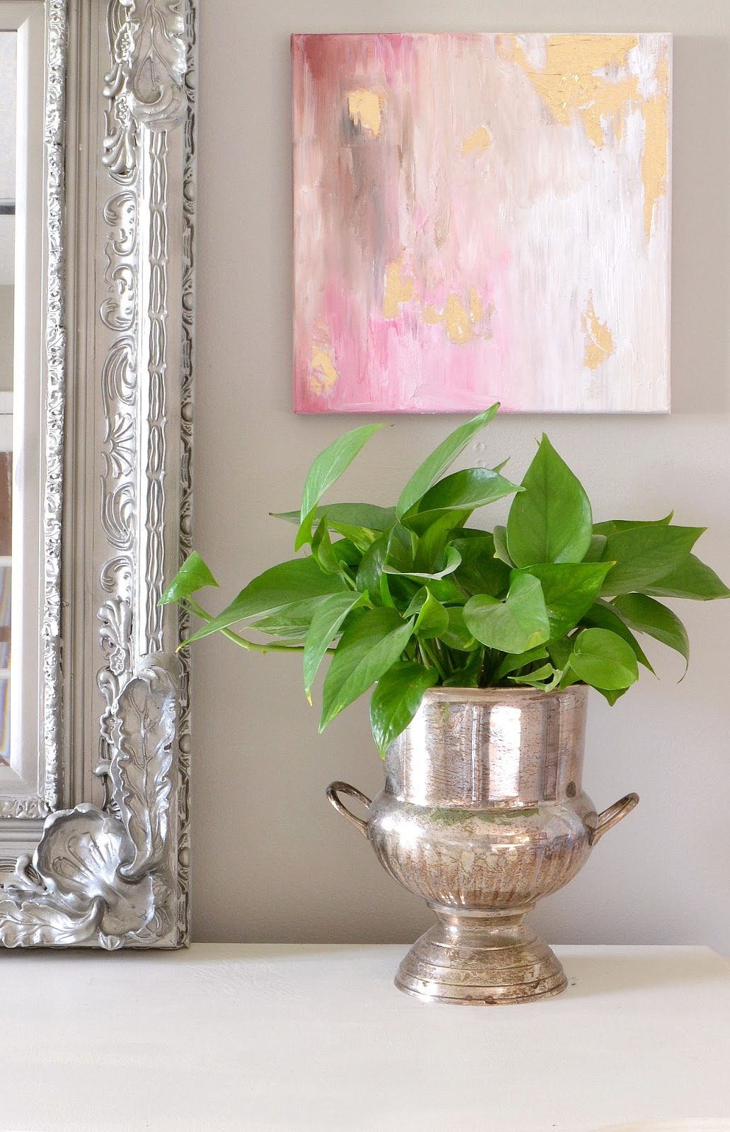 How To Make DIY Gold Leaf Abstract Art. LOVE this!