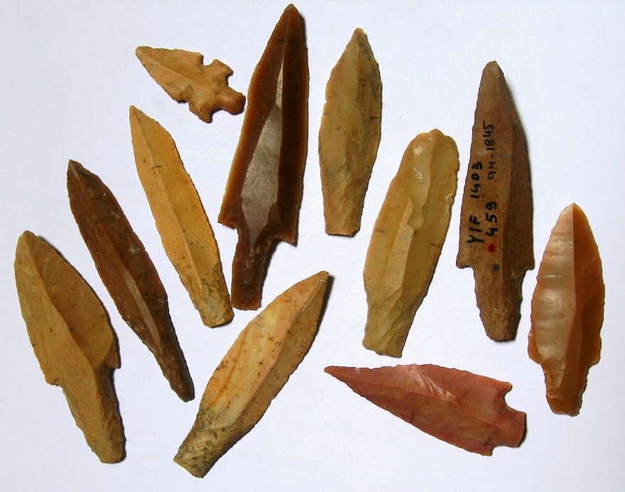 Project Gridless Flintknapping Flint, Glass and Obsidian Arrowheads