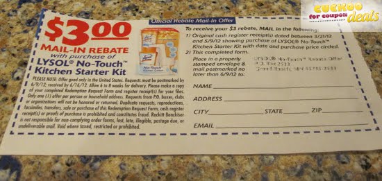 Lysol no touch coupon 2018