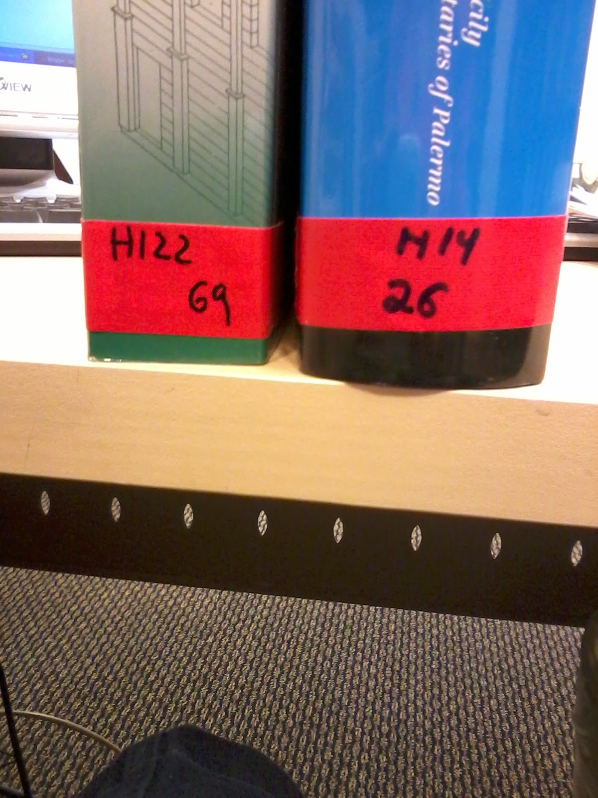Shelf Numbers H122 69 and H14 26 Shelf Numbers H122 69 and H14 26
