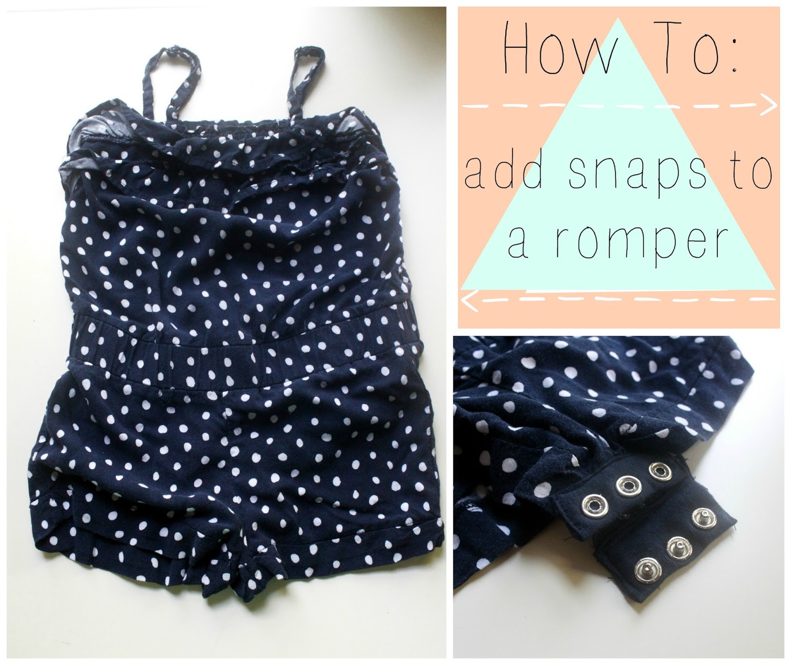 EAT+SLEEP+MAKE How To Add Snaps To A Romper