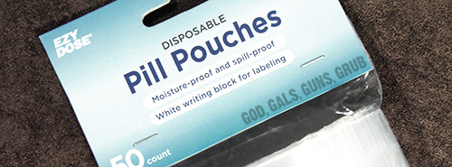 Gals Guns Grub Pill Pouches For Shooting And Prepping Than Two Bucks Per Package Of Fifty And Have Almost Endless Possibilities For A Variety Uses Pill Pouches Fit In Your Wallet Purse Shooting Bag