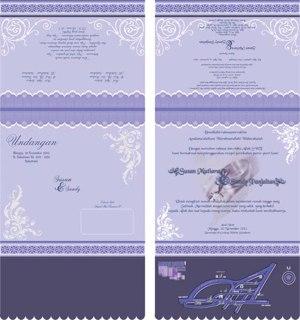 Contoh Design Sederhana Undangan Pernikahan Warna Ungu Contoh Design Sederhana Undangan Pernikahan Warna Ungu