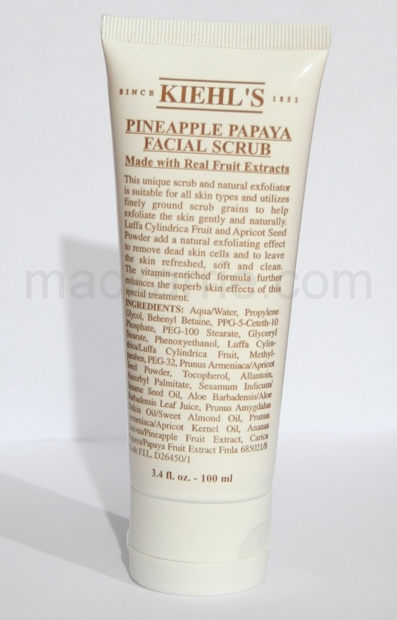 MacKarrie Beauty Style Blog Kiehl's Pineapple Papaya Facial Scrub Review