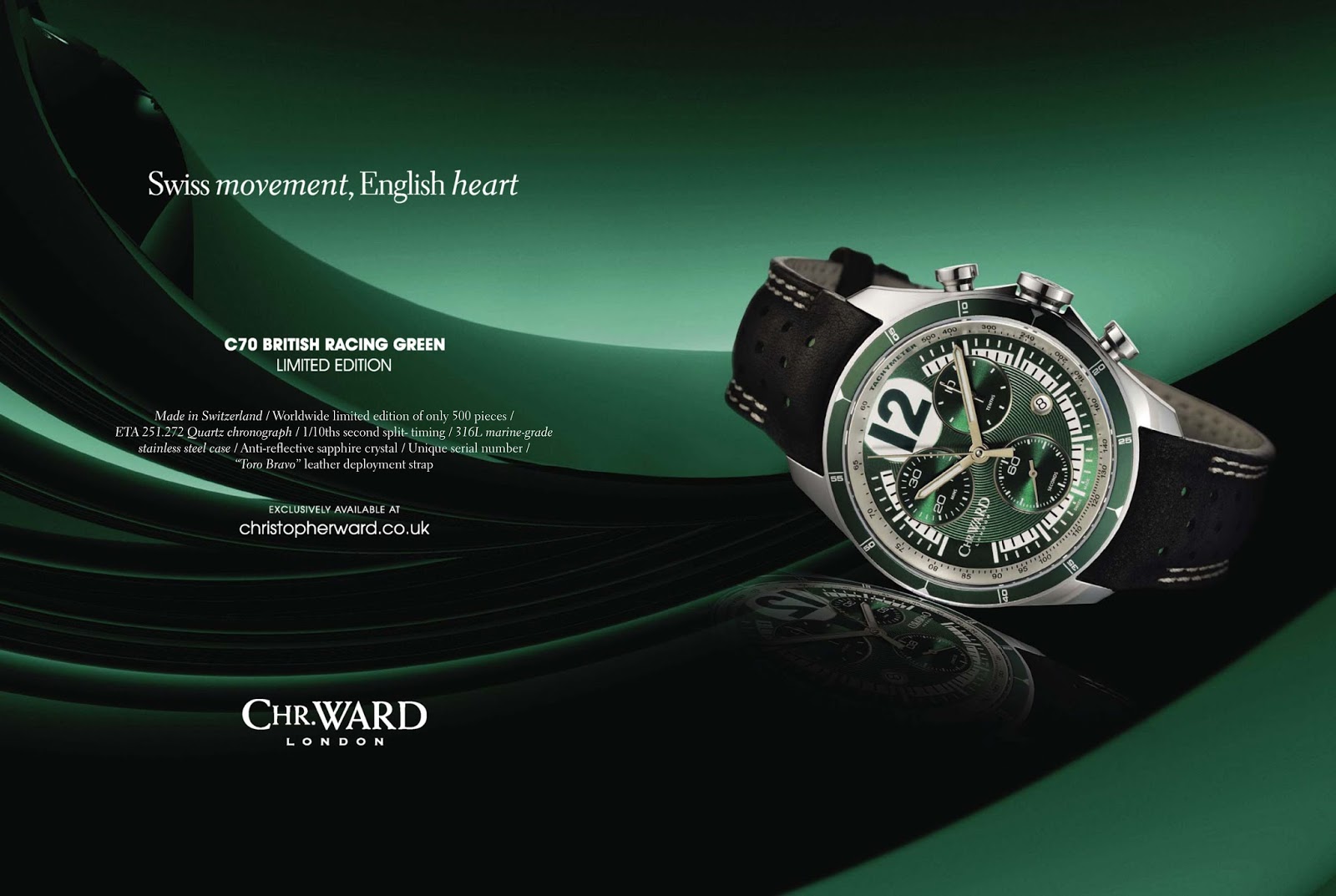C70 British Racing Green Watch.