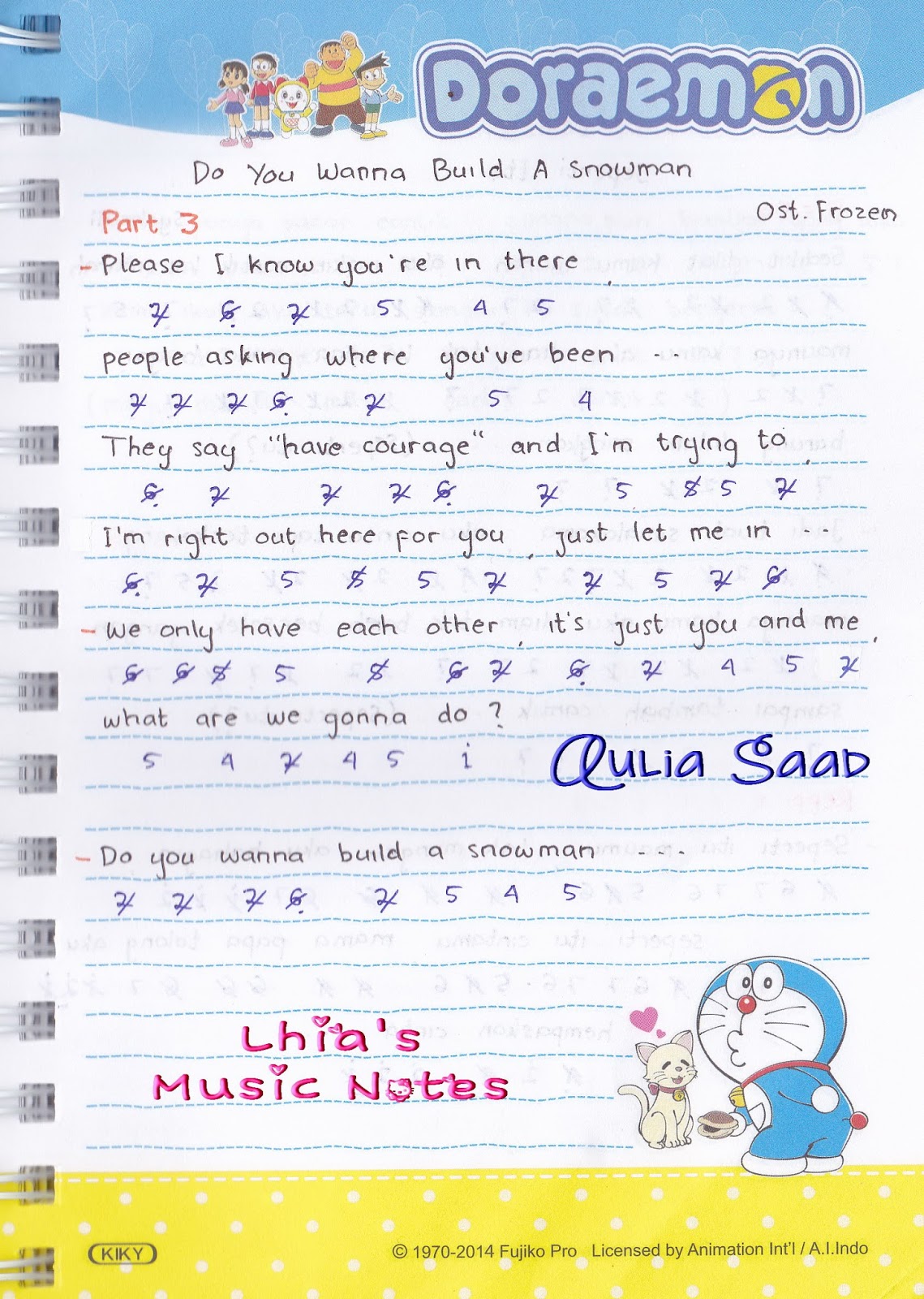 Lirik Lagu Ost Frozen 2