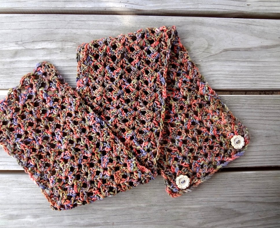 Fiber Flux: Free Crochet Pattern...Flower Patch Button Wrap