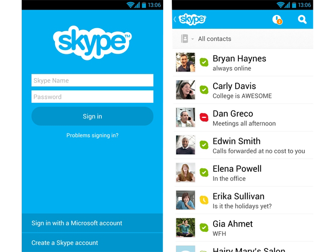 free downloading skype for android