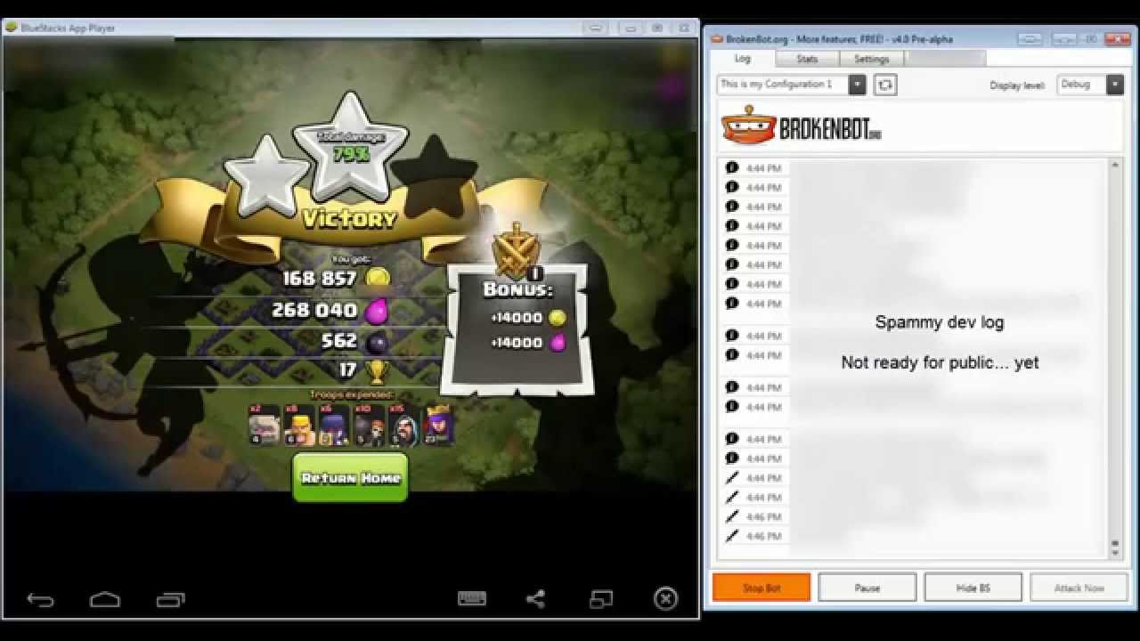 blue stripe bot for clash of clans for android
