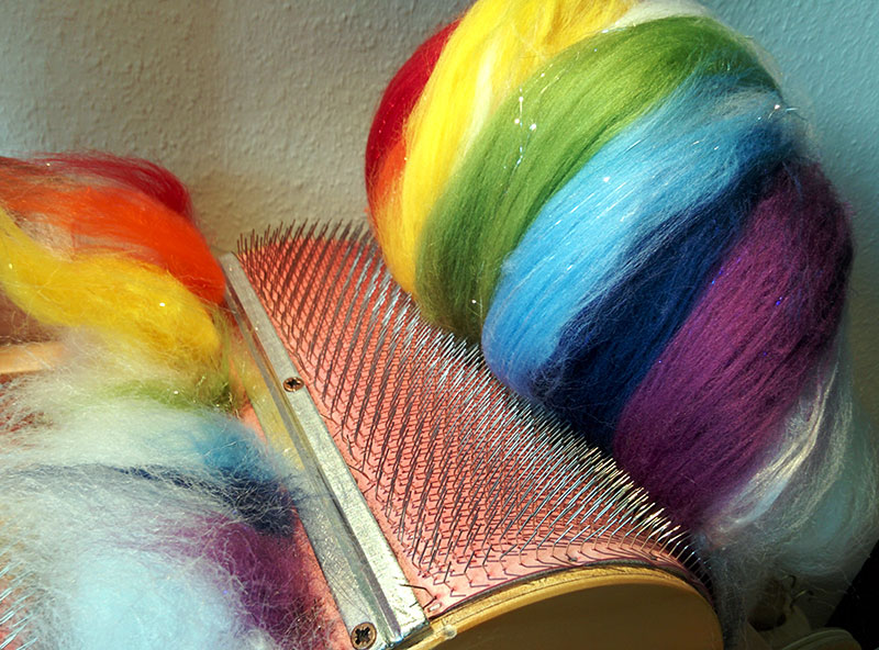 The Weird&Twisted log Rainbow Yarns