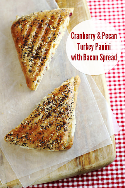 Cranberry and Pecan Turkey Panini with Bacon Spread