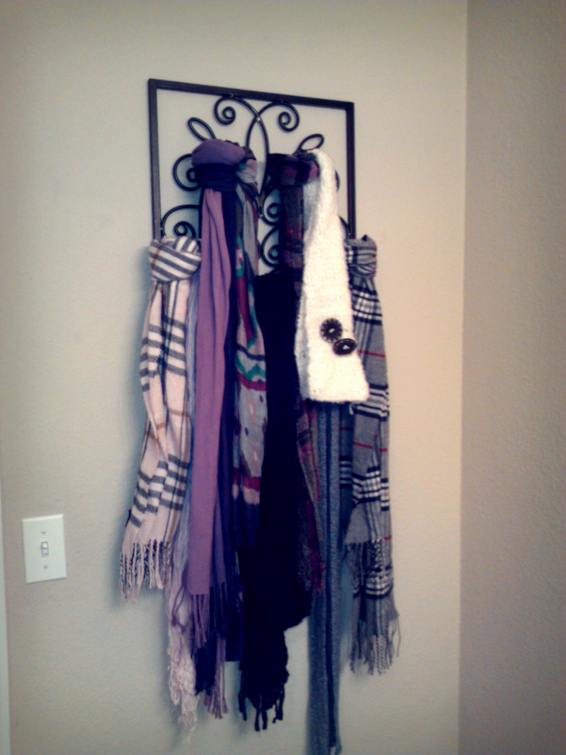 Make Your Place Your Home Scarf Organizer from Wall Votive Holder