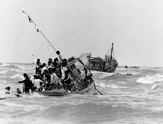 Vietnamese boat people off the coast of Malaysia