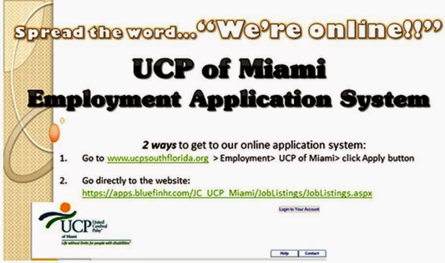 Jobs Employment Application System at UCP of Miami