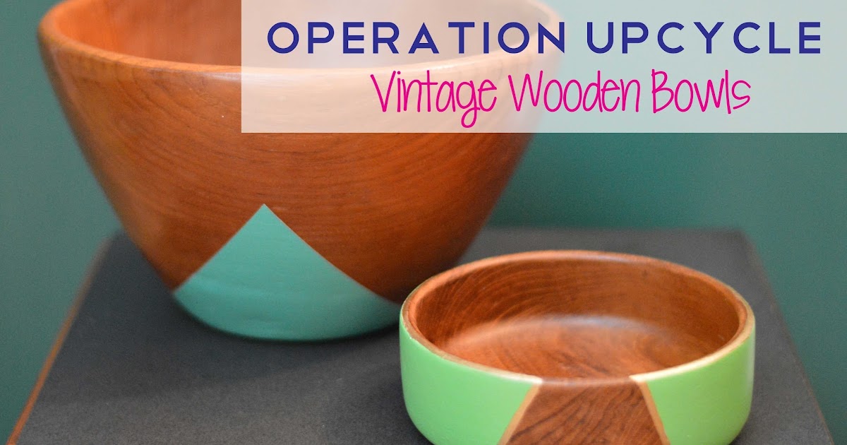 Pies and Puggles Upcycled Vintage Wooden Bowls