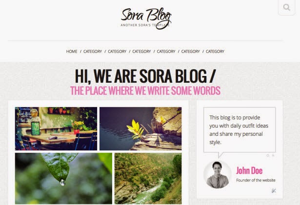 Sora-Blog Responsive Blogger Template Sora-Blog Responsive Blogger Template