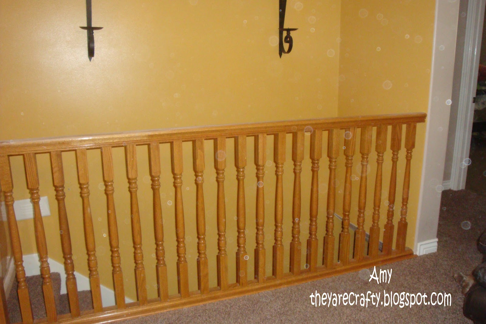 They Are Crafty Restain Your Banister