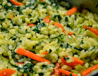 Arroz com Espinafre e Cenoura Arroz com Espinafre e Cenoura (vegana)