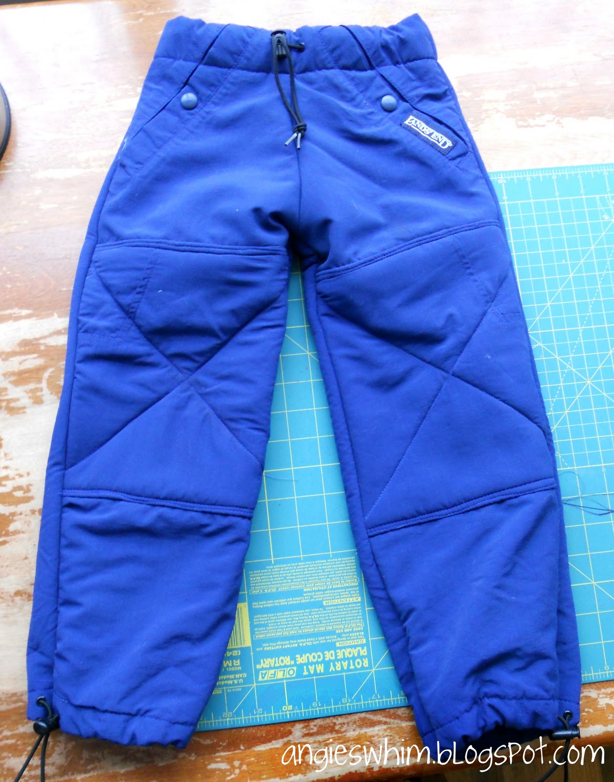 Angie's Whim The Snow Pant Refashion Tutorial