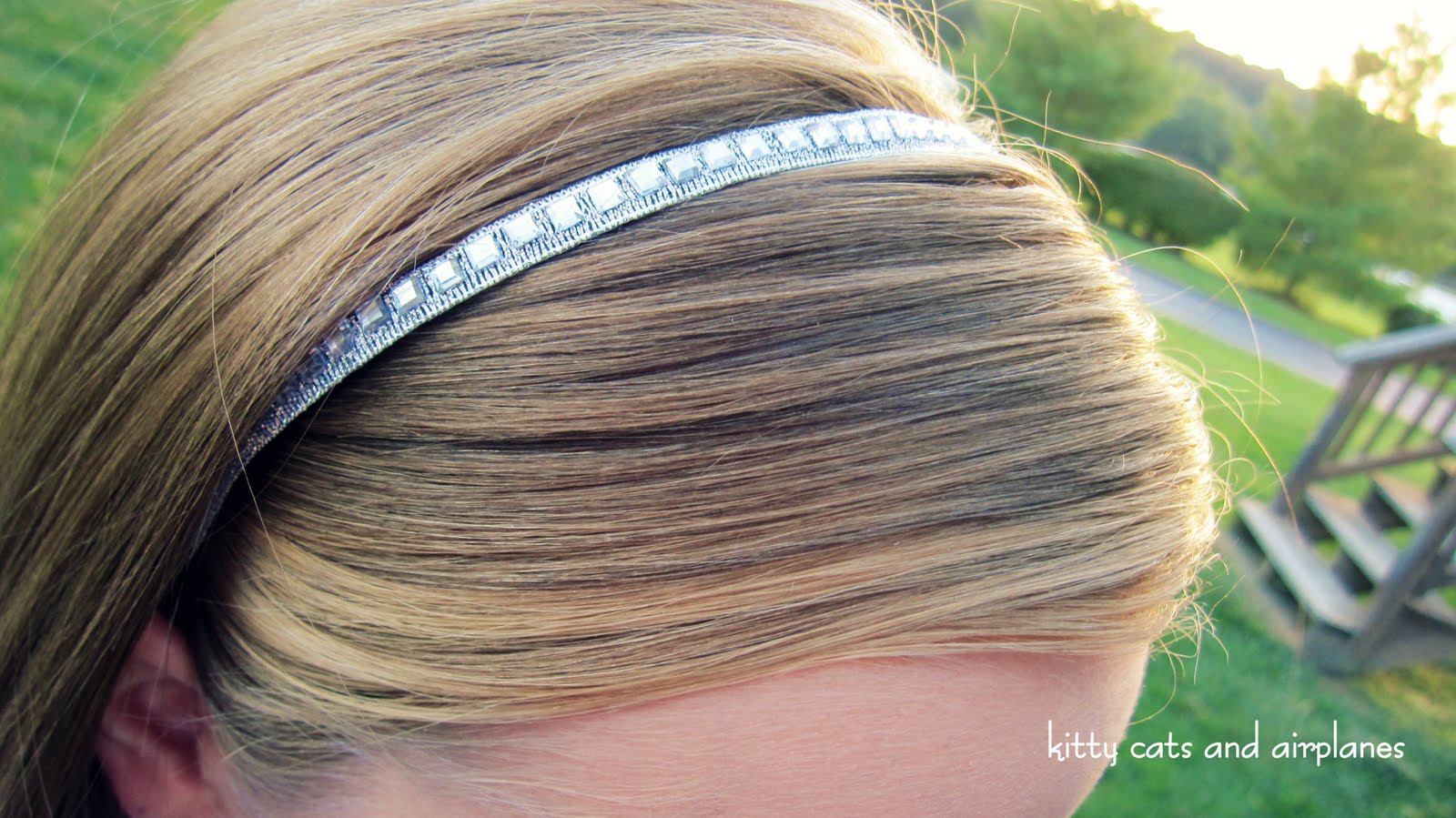 Kitty Cats and Airplanes Headband Week Bling bling headband