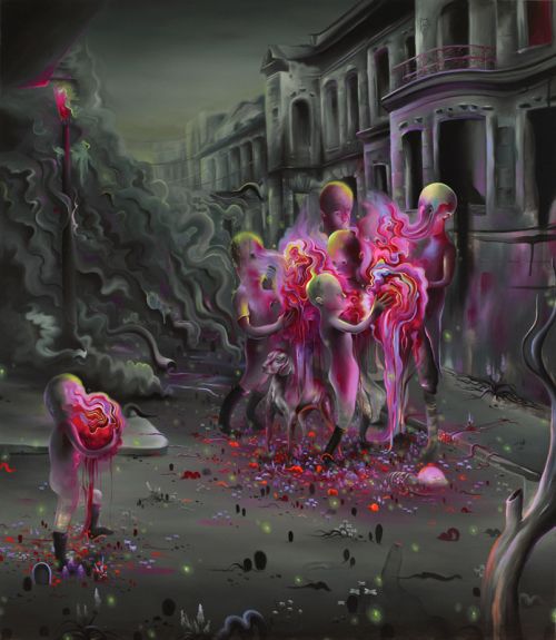 michael page pinturas surreais psicodélicas oníricas cores tintas lisérgicas