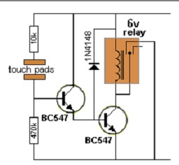 Light circuit diagram: TOUCH SWITCHS