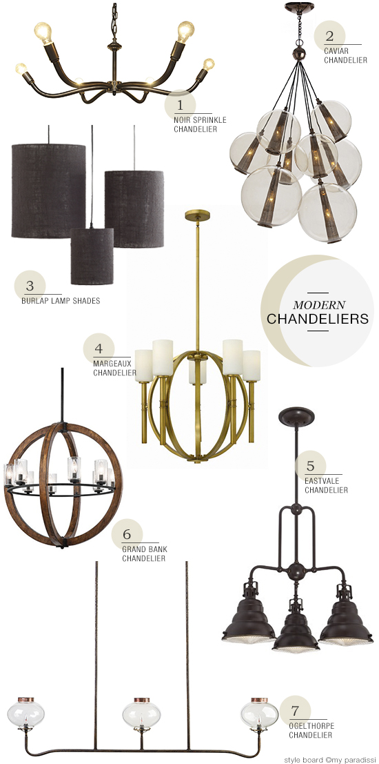 Modern chandeliers roundup at myparadissi.com