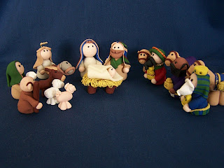 40 beautiful christmas painting ideas to try this season Curley's Crafts and Creations: 16 piece handmade Nativity