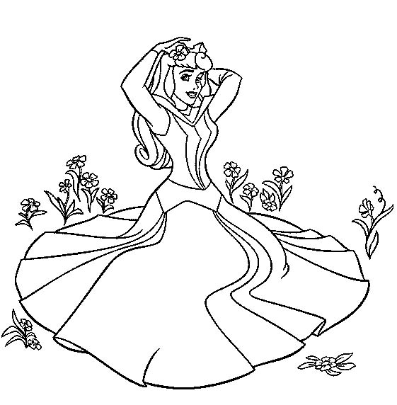 Princess Aurora Sleeping Beauty Coloring Pages