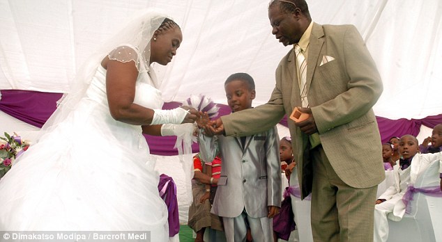 With this ring: The boy's family say the wedding was simply a ritual and not recognised in law.