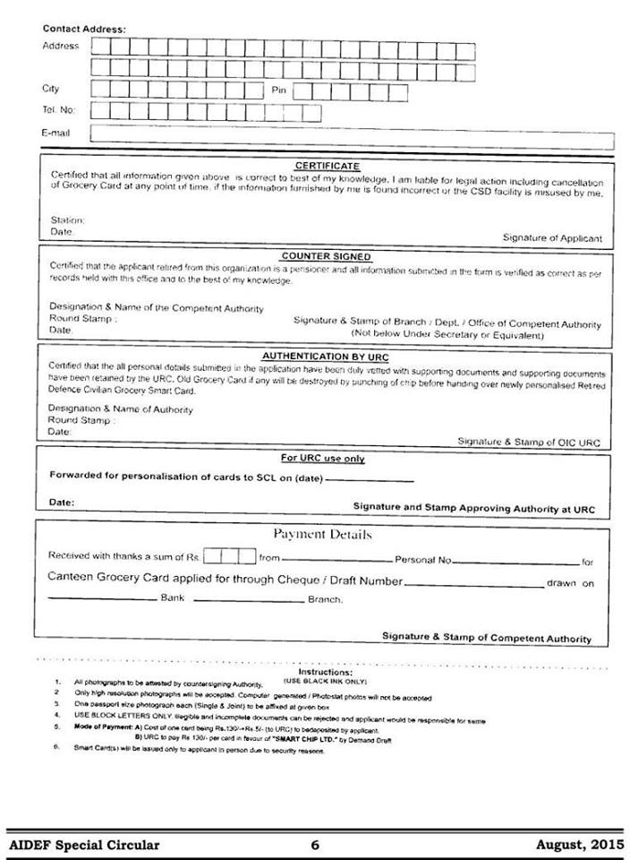 Pensioners Samaj CSD Canteen facility for defence civilians