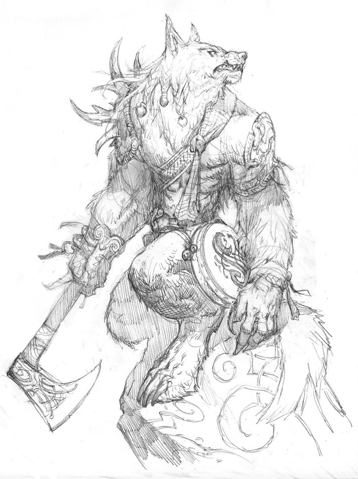 draw a werewolf