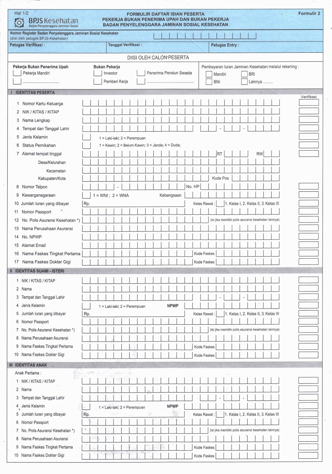 Formulir Pendaftaran Bpjs Ketenagakerjaan Excel