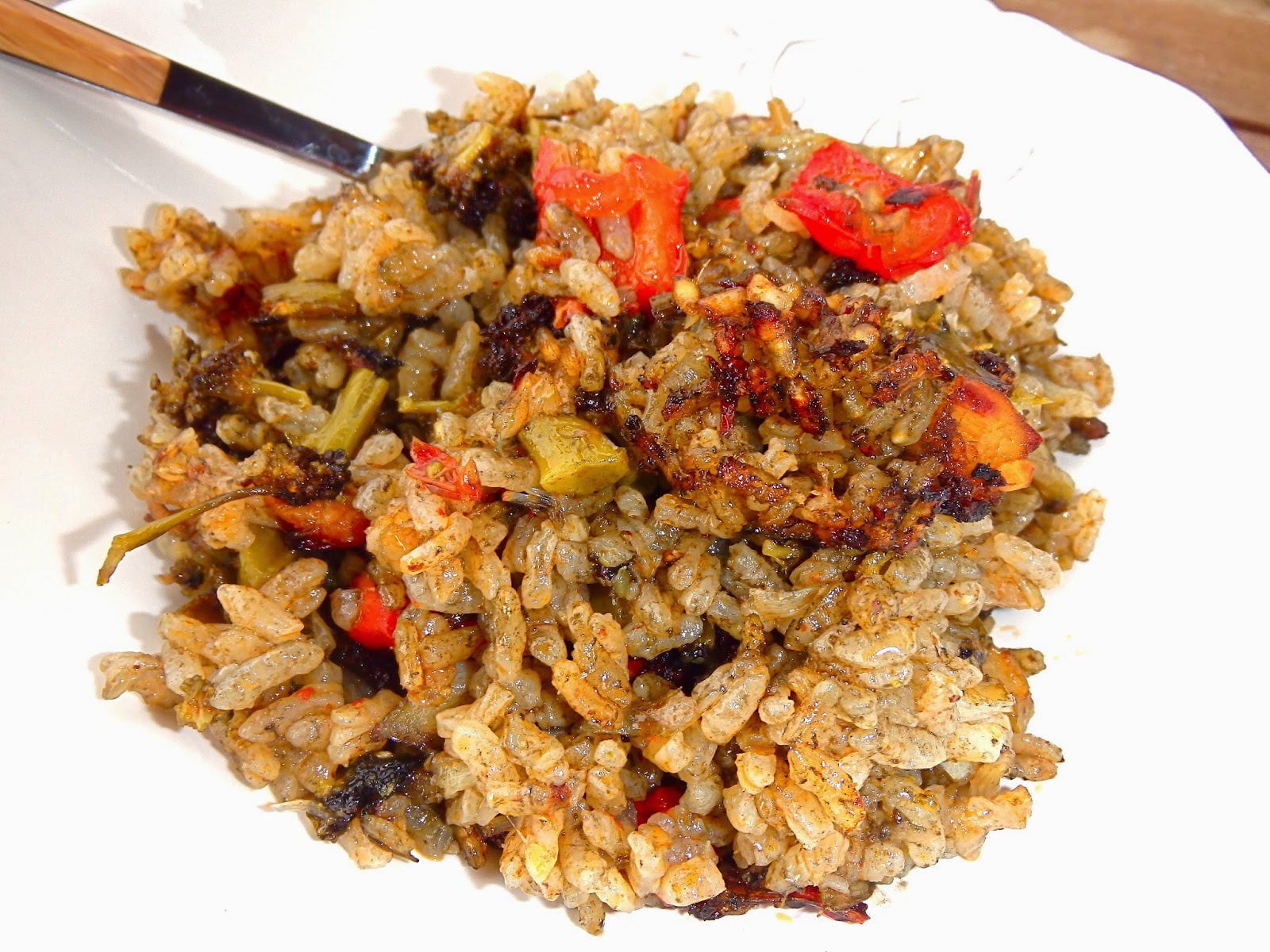 Les receptes que m'agraden Paella de verduras y bacalao